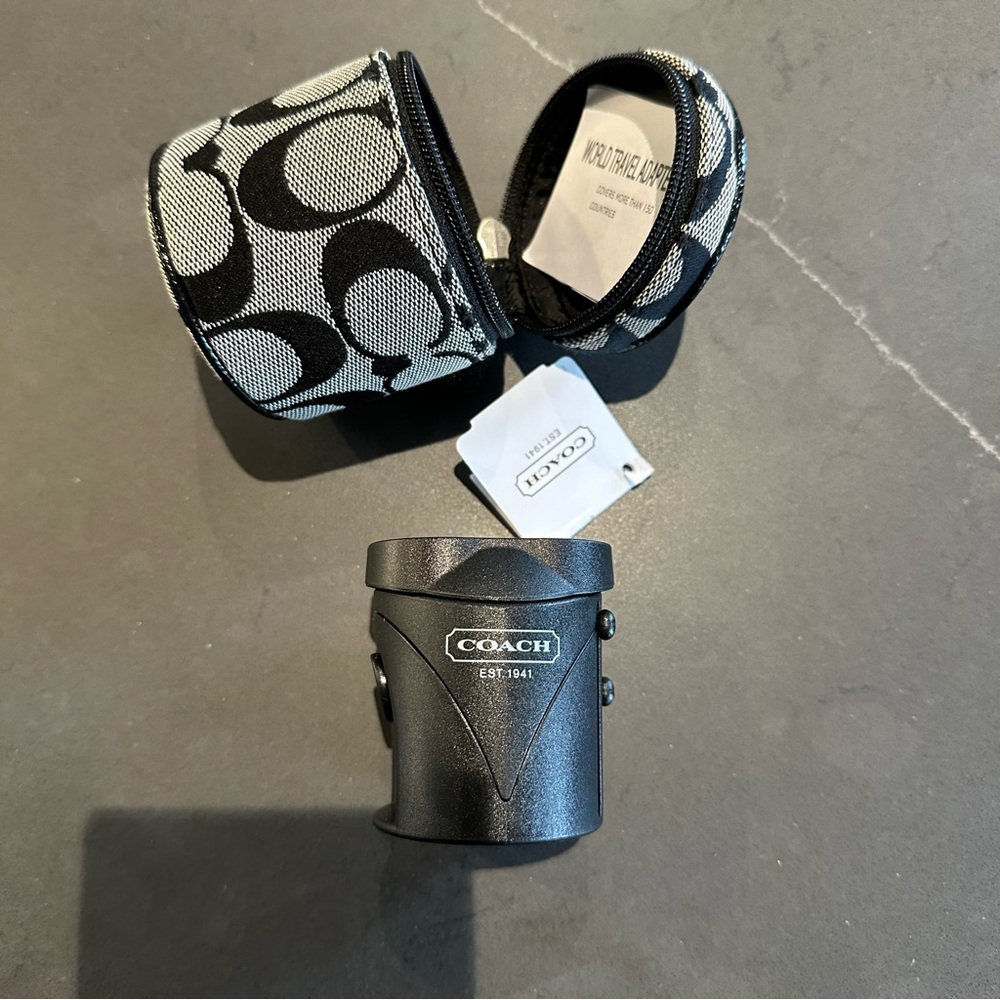 Coach | Travel Adapter and Case